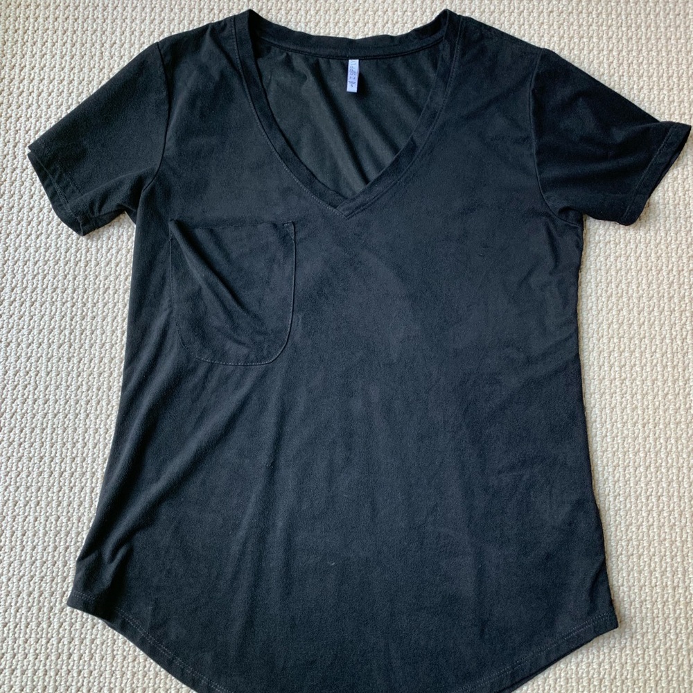 ZSupply Black V Neck Ultra Suede Tee
